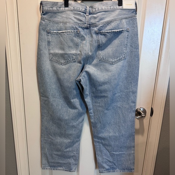 Express Light Blue Ankle Straight Woman Jeans - Picture 2 of 4